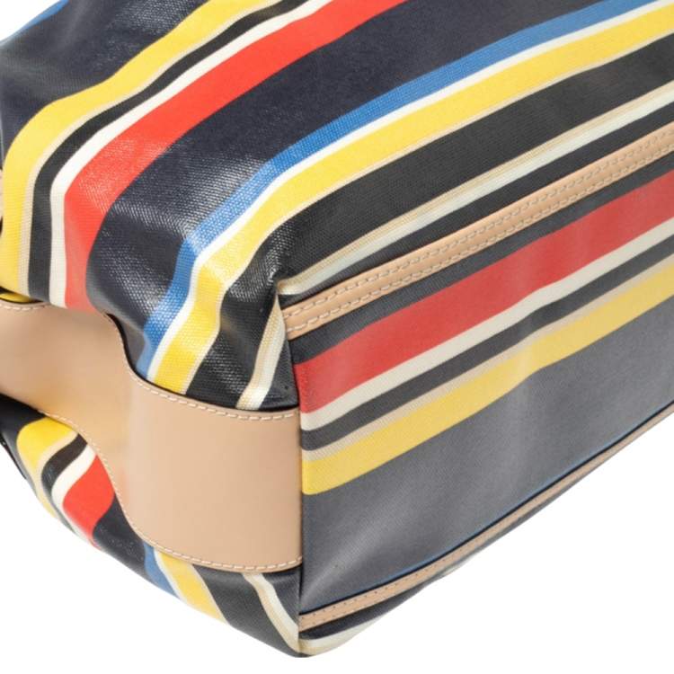 مملوكة مسبقًا Kate Spade Multicolor Stipe Leather Stevie Satchel