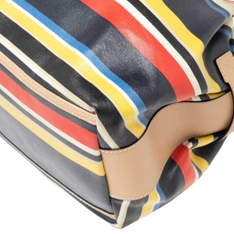 مملوكة مسبقًا Kate Spade Multicolor Stipe Leather Stevie Satchel