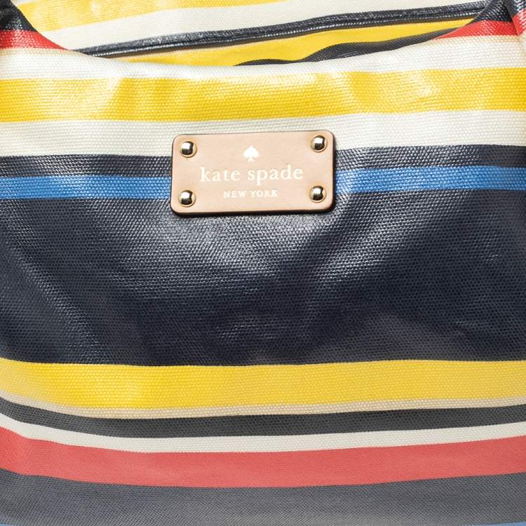مملوكة مسبقًا Kate Spade Multicolor Stipe Leather Stevie Satchel