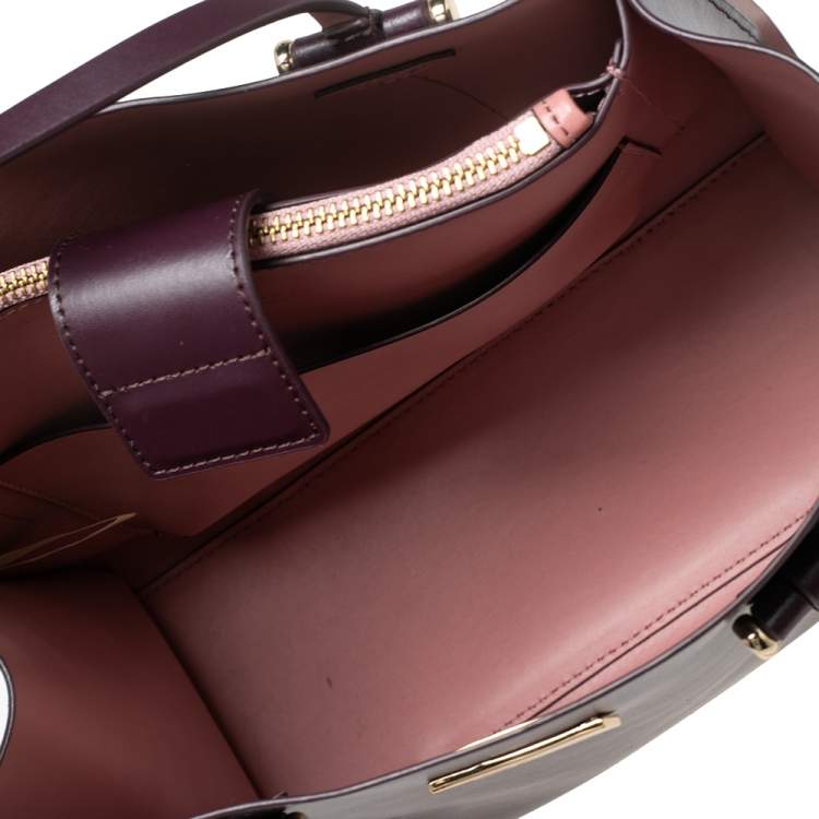 Pre Owned Kate Spade Burgundy Leather Small Arbour Hill Elodie Tote