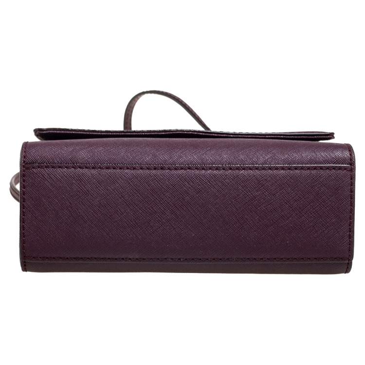 Pre Owned Kate Spade Plum Leather Cedar Street Magnolia Crossbody Bag