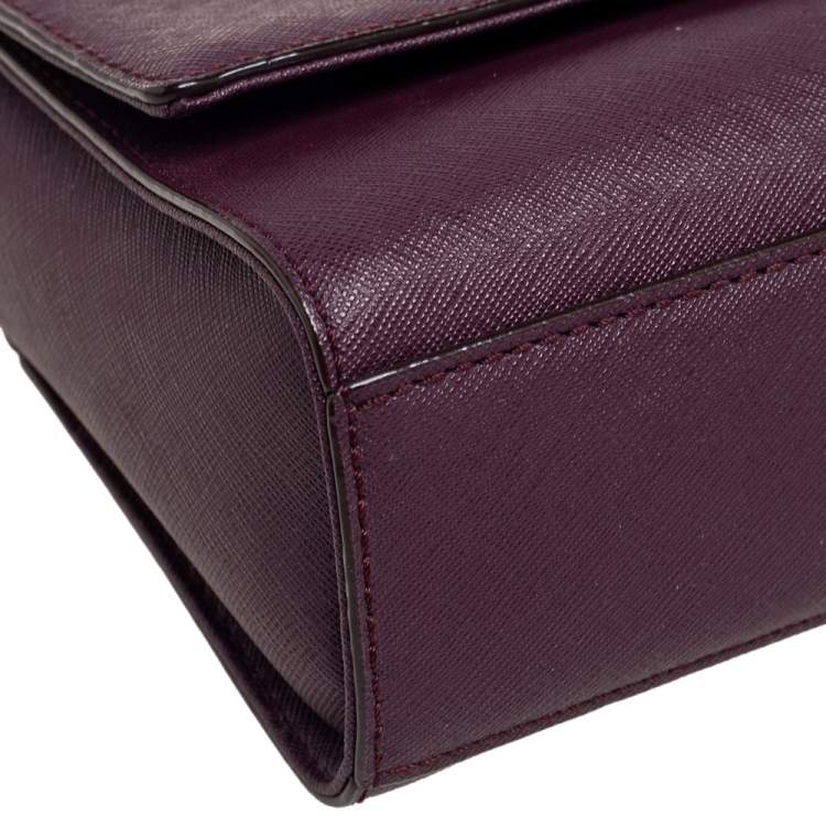Pre Owned Kate Spade Plum Leather Cedar Street Magnolia Crossbody Bag