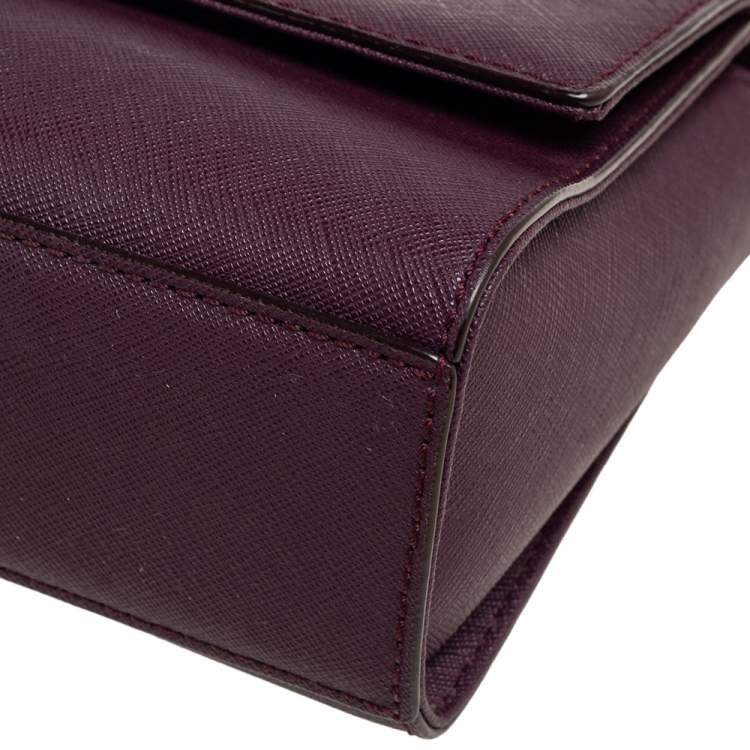 Pre Owned Kate Spade Plum Leather Cedar Street Magnolia Crossbody Bag