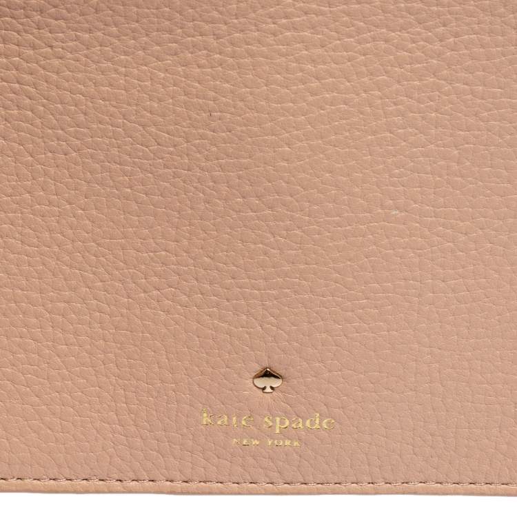 مملوكة مسبقًا Kate Spade Light Pink Leather Bow Flap Shoulder Bag