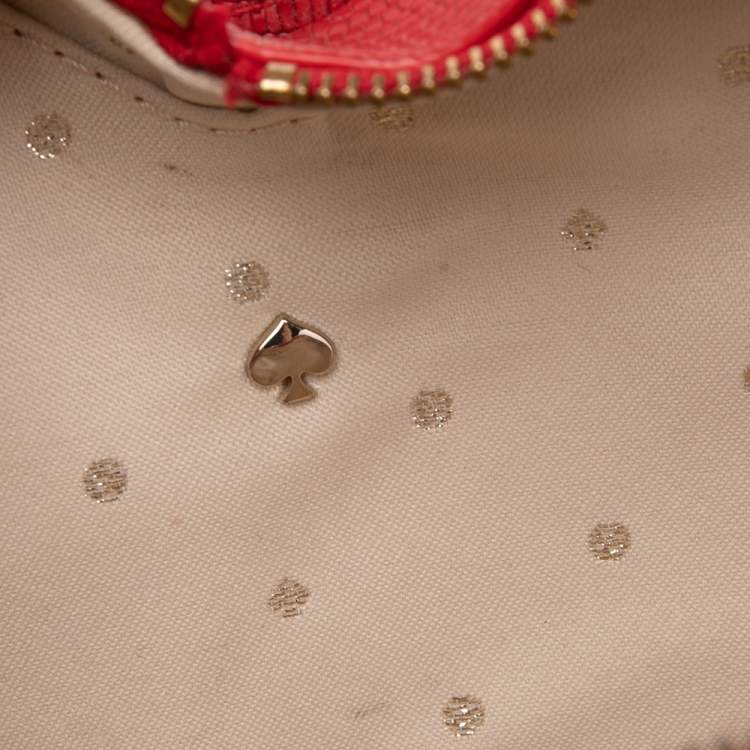 Pre Owned Kate Spade Red Leather Heart Shaped Crossbody Bag
