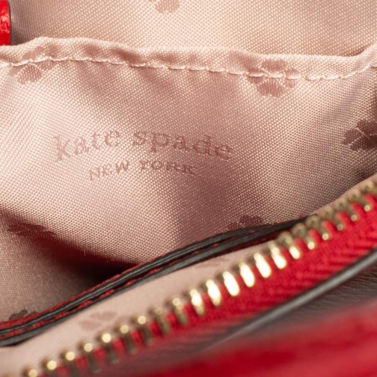 Pre Owned Kate Spade Red Leather Margaux Mini Satchel 