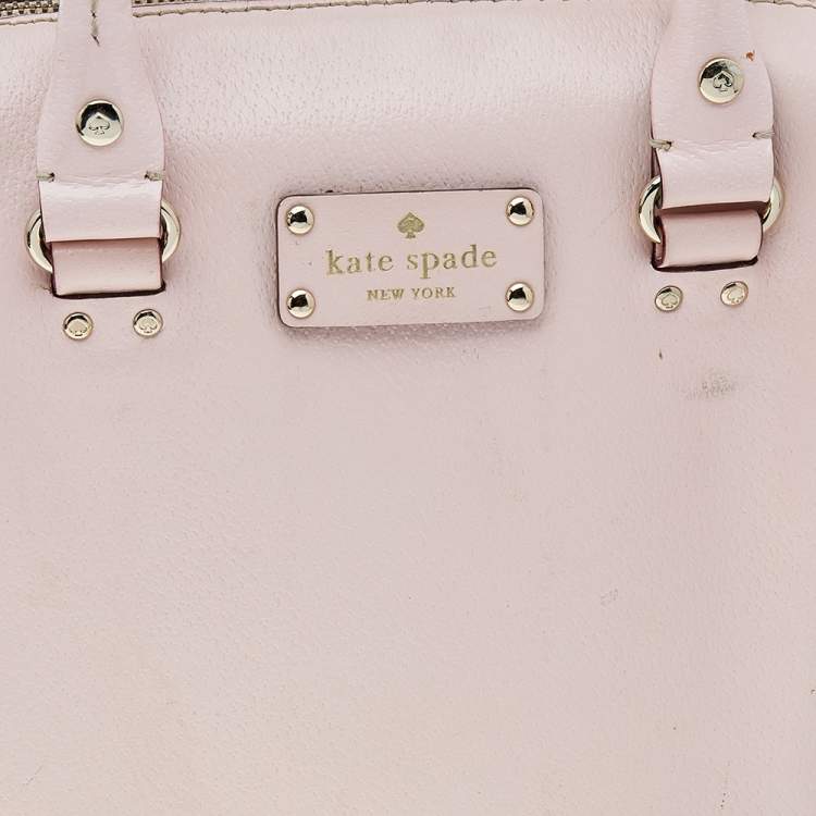 Pre Owned Kate Spade Pink Leather Wellesley Alessa Satchel