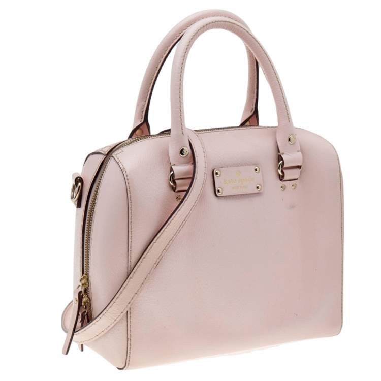Pre Owned Kate Spade Pink Leather Wellesley Alessa Satchel