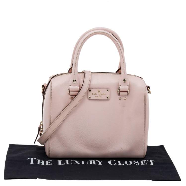 Pre Owned Kate Spade Pink Leather Wellesley Alessa Satchel