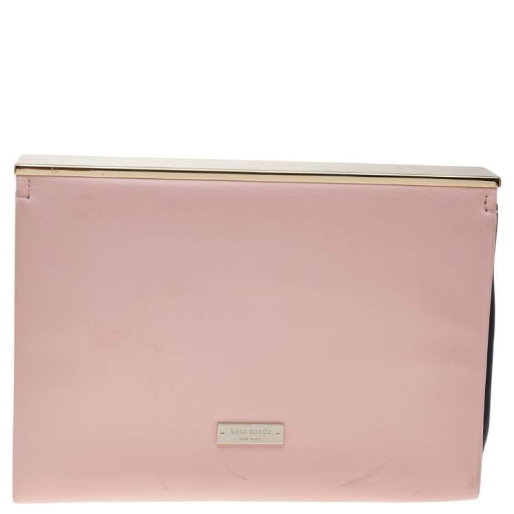 Pre Owned Kate Spade Multicolor Leather Frame Clutch
