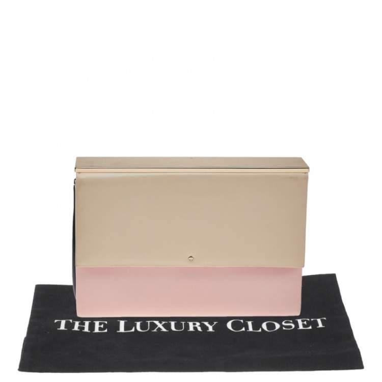 Pre Owned Kate Spade Multicolor Leather Frame Clutch