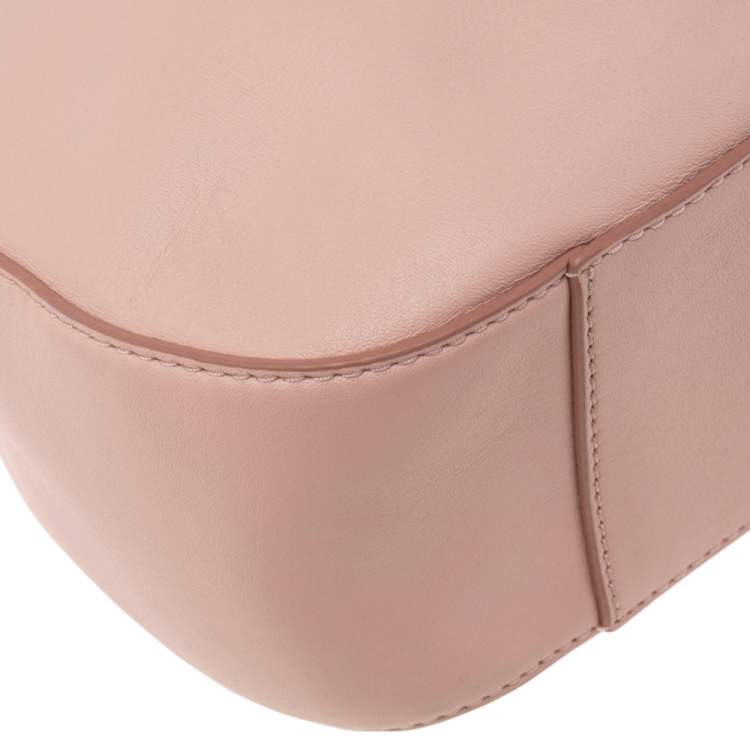 Pre Owned Kate Spade Light Pink Leather Snap Hobo