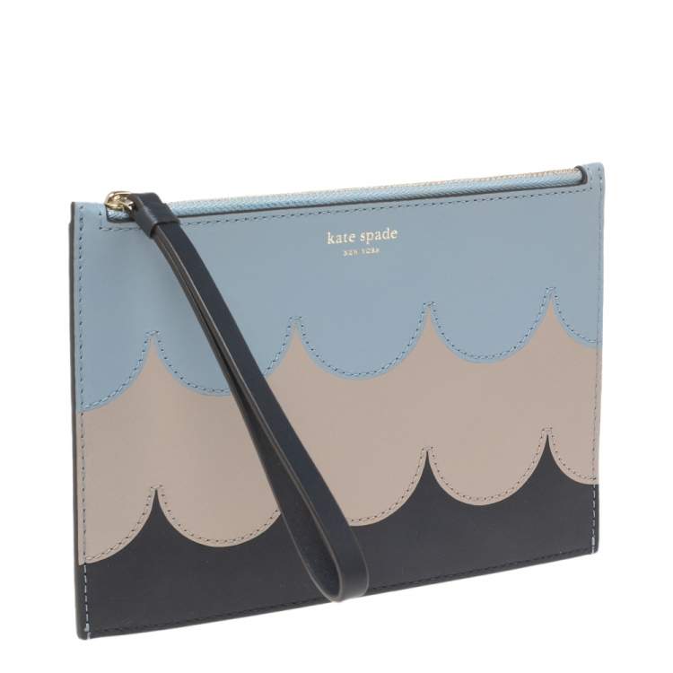 Pre Owned Kate Spade Multicolor Leather Intarsia Wristlet