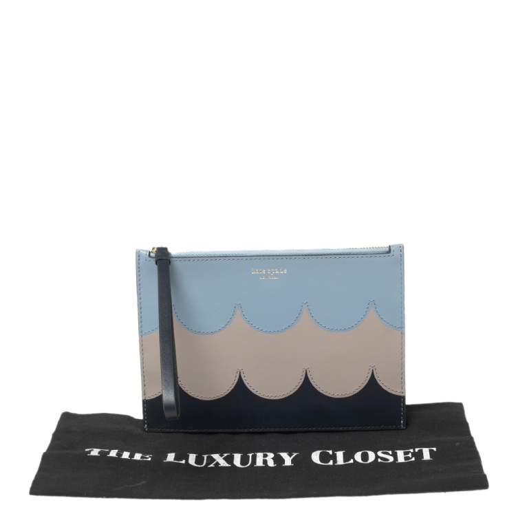 Pre Owned Kate Spade Multicolor Leather Intarsia Wristlet