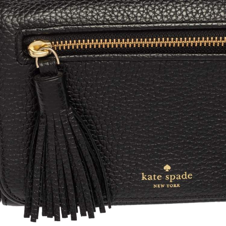 Pre Owned Kate Spade Black Leather Chester Street Avie Crossbody Bag