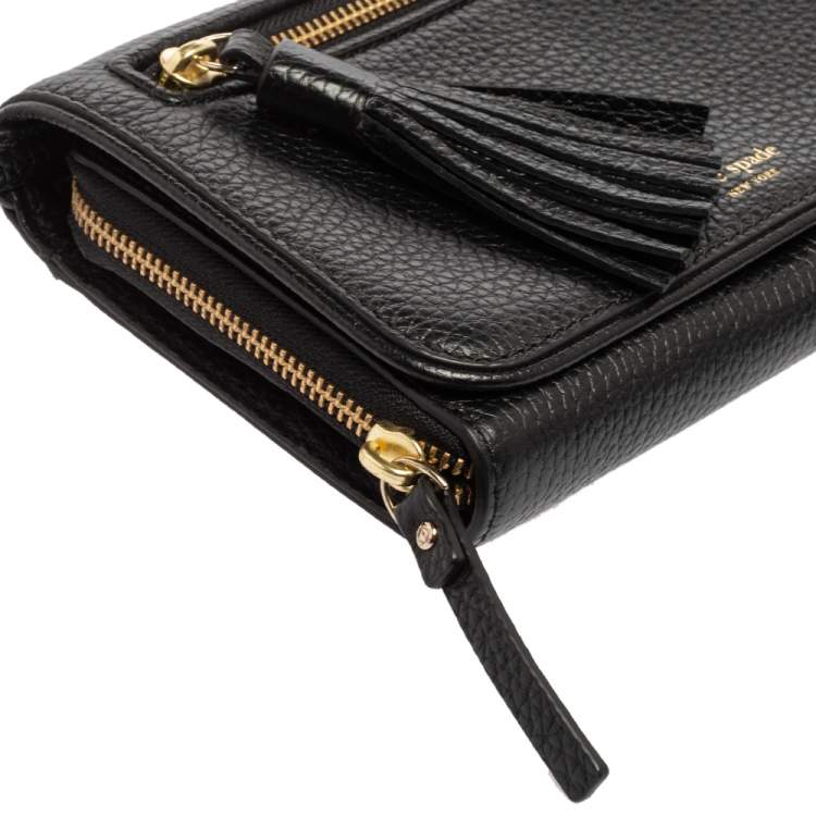 Pre Owned Kate Spade Black Leather Chester Street Avie Crossbody Bag