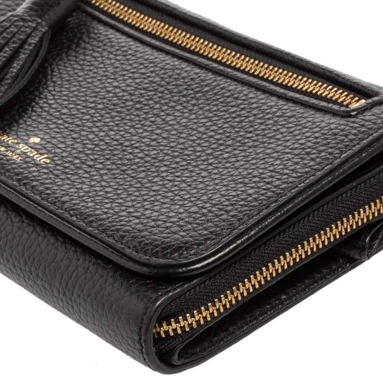 Pre Owned Kate Spade Black Leather Chester Street Avie Crossbody Bag