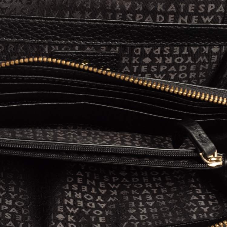 Pre Owned Kate Spade Black Leather Chester Street Avie Crossbody Bag