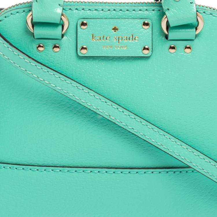 Pre Owned Kate Spade Green Leather Satchel