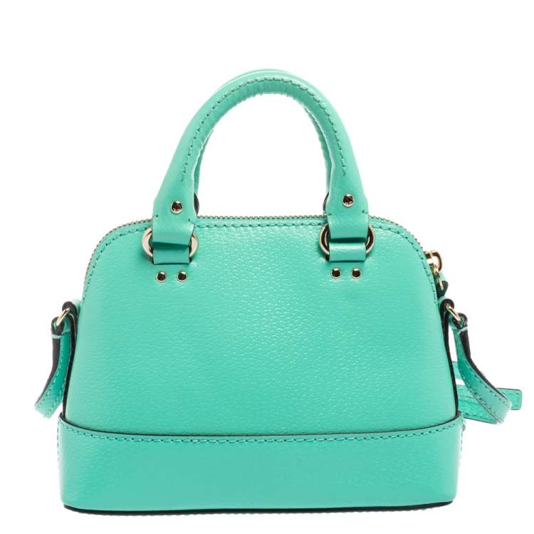 Pre Owned Kate Spade Green Leather Satchel