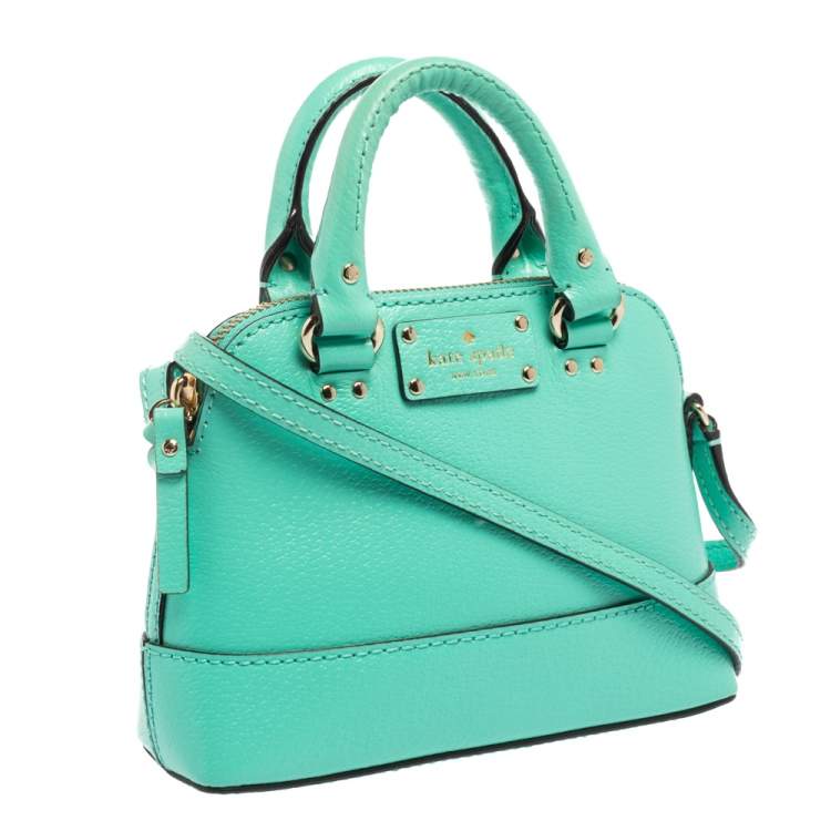 Pre Owned Kate Spade Green Leather Satchel