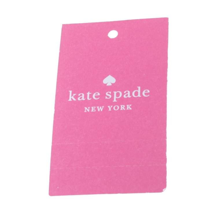 Pre Owned Kate Spade Pink Leather Gemma Scalloped Wallet on Chain