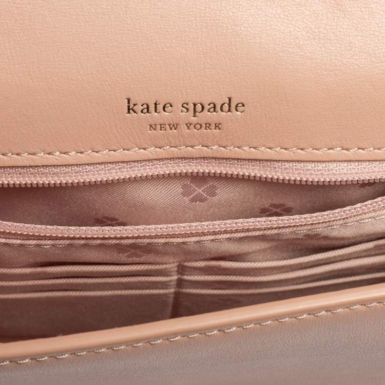 Pre Owned Kate Spade Light Pink Leather Amelia Shoulder Bag