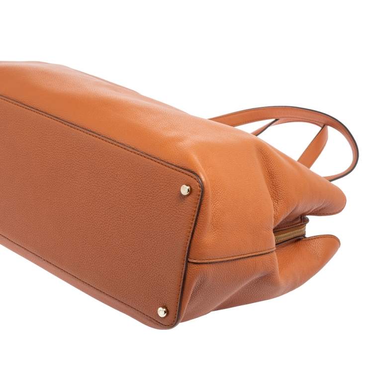 Pre Owned Kate Spade Brown Leather Larchmont Avenue Evangelie Satchel