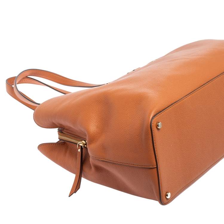 Pre Owned Kate Spade Brown Leather Larchmont Avenue Evangelie Satchel