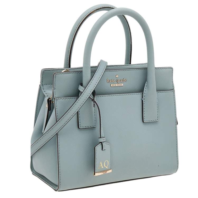 Pre Owned Kate Spade Powder Blue Leather Cameron Street Candace Tote