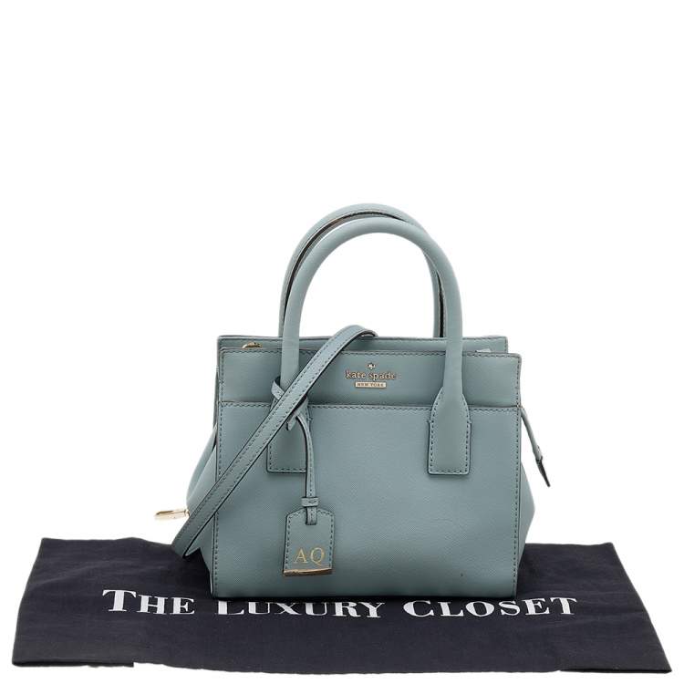 Pre Owned Kate Spade Powder Blue Leather Cameron Street Candace Tote