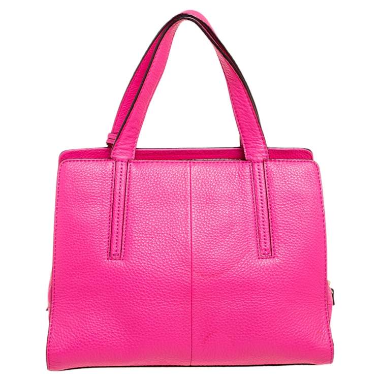 Pre Owned Kate Spade Pink Leather Zip Tote