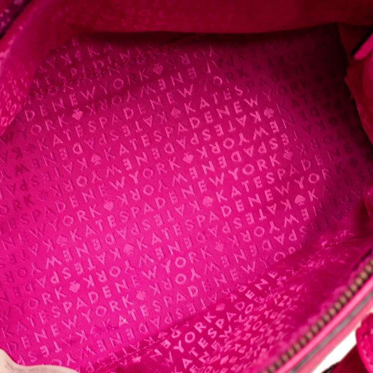 Pre Owned Kate Spade Pink Leather Zip Tote
