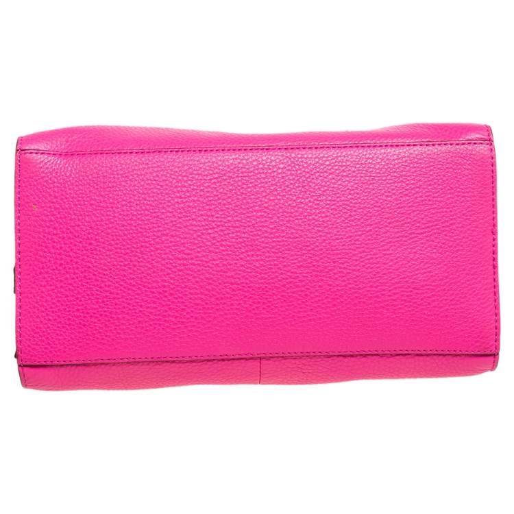 Pre Owned Kate Spade Pink Leather Zip Tote