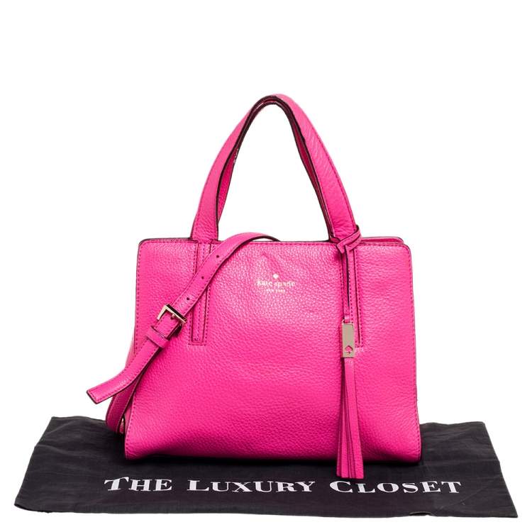 Pre Owned Kate Spade Pink Leather Zip Tote