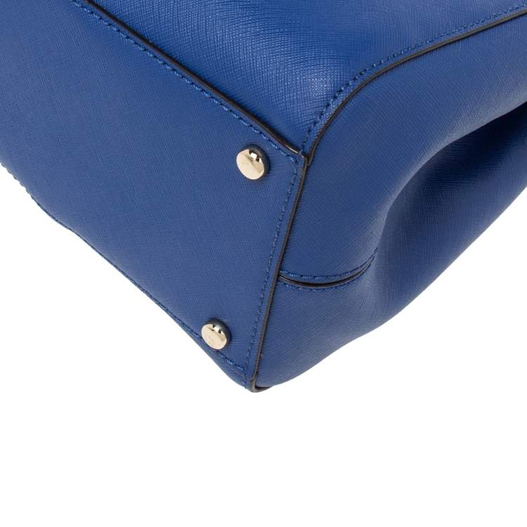 Pre Owned Kate Spade Blue Leather Mulberry Street Leighann Tote