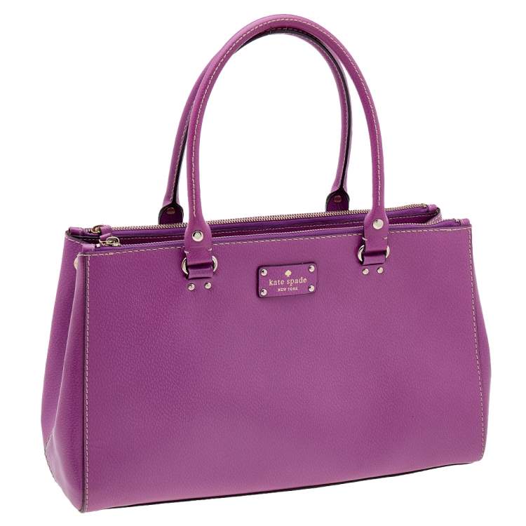 مملوكة مسبقًا Kate Spade Fuchsia Leather Double Zip Tote