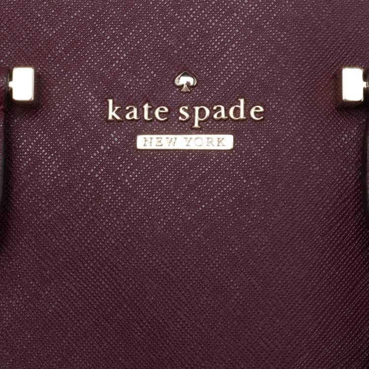 Pre Owned Kate Spade Grape Leather Mini Cedar Street Maise Crossbody Bag