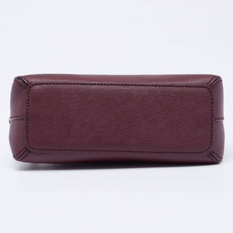 Pre Owned Kate Spade Grape Leather Mini Cedar Street Maise Crossbody Bag