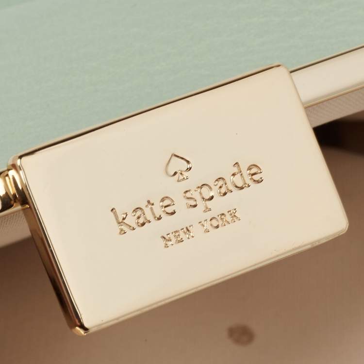 مملوكة مسبقًا Kate Spade Mint Green Leather Frame Shoulder Bag