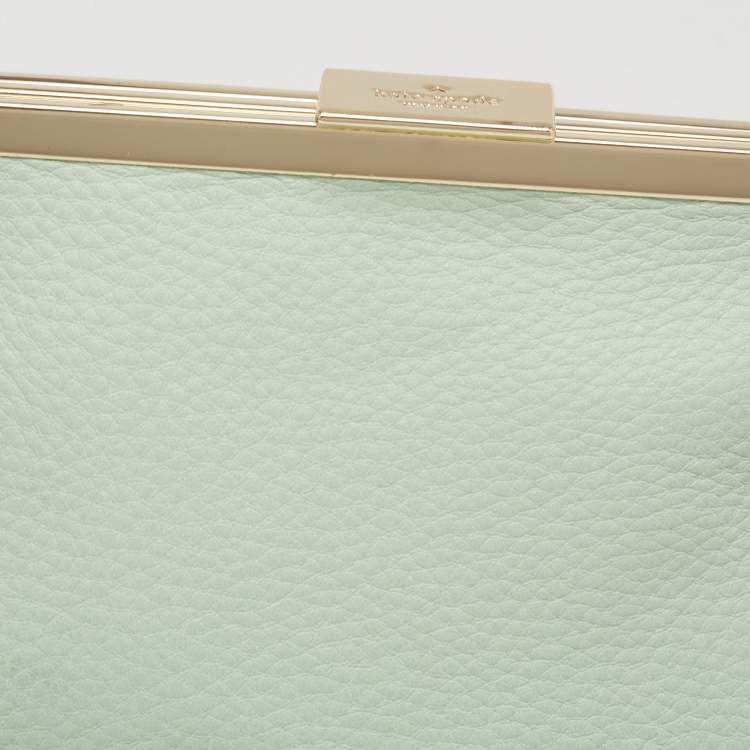 مملوكة مسبقًا Kate Spade Mint Green Leather Frame Shoulder Bag