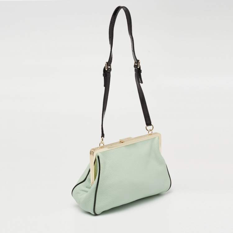 مملوكة مسبقًا Kate Spade Mint Green Leather Frame Shoulder Bag