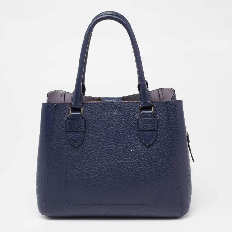 Pre Owned Kate Spade Navy Blue Leather Carter Street Devlin Tote