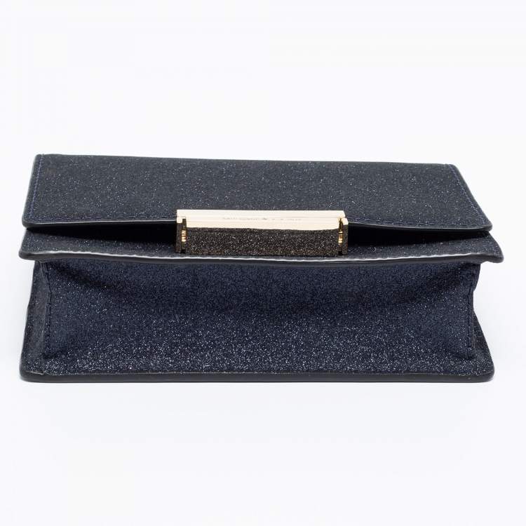 Pre Owned Kate Spade Blue Glitter Burgess Court Crossbody Bag