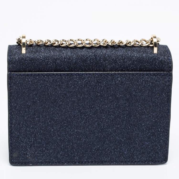 Pre Owned Kate Spade Blue Glitter Burgess Court Crossbody Bag