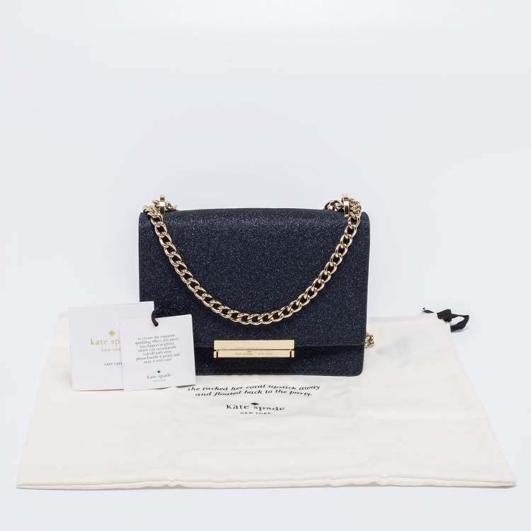 Pre Owned Kate Spade Blue Glitter Burgess Court Crossbody Bag