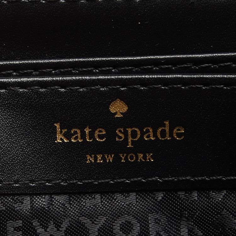 Pre Owned Kate Spade Grey Briar Lane Quilted Leather Neda Zip Around Wallet