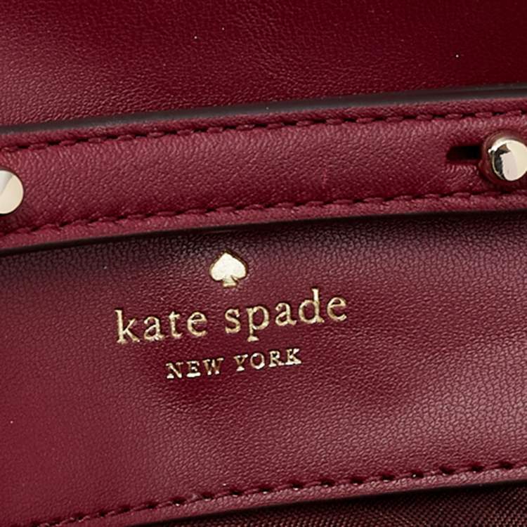 مملوكة مسبقًا Kate Spade Burgundy Quilted Leather Natalia Crossbody Bag