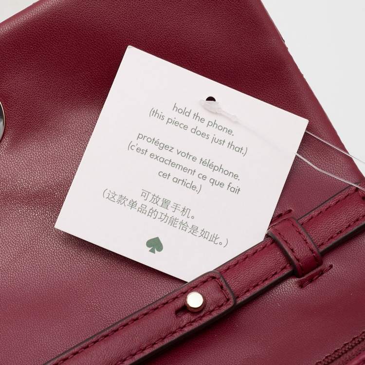 مملوكة مسبقًا Kate Spade Burgundy Quilted Leather Natalia Crossbody Bag