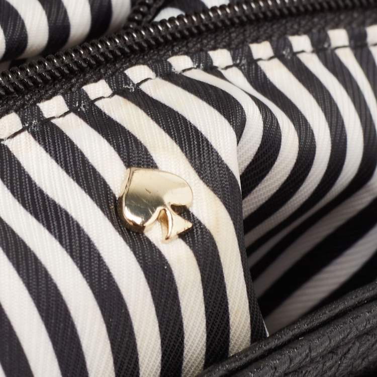 Pre Owned Kate Spade Black Leather Flap Crossbody Bag